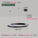Ljojo LED Round Ring Chandelier for Dining and Living Room
