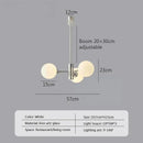 Nordic Designer Multi Head Glass Led Chandelier Hanging Light for Bedroom Living Room Dining Room from Ljojo