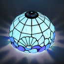 Blue Baroque 12-Inch Stained Glass Lampshade Replacement for Torchiere Floor Lamp - Ljojo