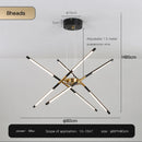 Nordic Geometry Restaurant Pendant Light Led Chandelier Indoor Remote Control Line Chandelier by Ljojo