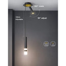 Ljojo LED Pendant Light Chandelier with Spotlights Modern Indoor Lighting for Living Room Bedroom
