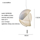 Japanese Fabric Pendant Lamp Handmade Wabi Sabi Light by Ljojo