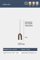 Italy Minimalist LED U-shaped Rainbow Chandelier by Ljojo - Stylish Ceiling Pendant Light