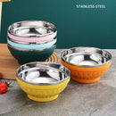Ljojo 304 Stainless Steel Double-layer Heat Insulation Large Capacity Soup Bowl