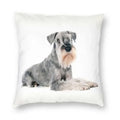 Ljojo Miniature Schnauzer Dog Cartoon Cushion Cover for Sofa - Puppy Lover's Nordic Pillow