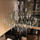 Ljojo Luxury Crystal Chandelier for High Floors with Starlight LED Lighting