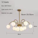 Modern Glass Ball LED Chandelier for Living Dining Room Kitchen Bedroom by Ljojo