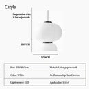 Chinese Paper Lantern Chandelier LED Light Fixture by Ljojo - Handmade Art Decor for Bedroom & Dining Room