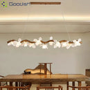 LED Cream Petal Pendant Light Modern Stylish Chandelier by Ljojo for Home Decoration