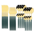 Ljojo 32-Piece Stainless Steel Cutlery Set for Dining Table, Silverware Gift