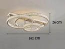 Luxury Crystal LED Ceiling Hanging Lamp High-end Living Room Villa Pendant Light Ljojo