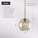Ljojo Loft Glass Pendant Light for Kitchen Restaurant - Modern Nordic Industrial Decor