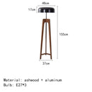 Ljojo Wabi-sabi Solid Wood LED Floor Lamp for Bedroom Home Decoration Chandelier