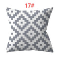 Ljojo 18" Sliver Grey Geometry Striped Pillowcase Home Decor Pillow Cover