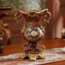Ljojo™ European Resin Vase & Artificial Flower Set for Home Office Decor