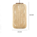 Bamboo Wood Pendant Light Chandelier for Dining Room Kitchen | Ljojo Vintage Indoor Lighting