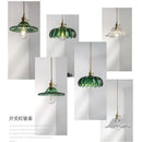 Ljojo Elegant LED Glass Petal Chandelier - Stylish Nordic Retro Lighting