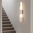 Art Deco LED Wall Lamp Dimmable Natural Stone White Acrylic for Living Room by Ljojo