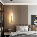 Ljojo Minimalist LED Pendant Chandelier in Gold/Black for Bedroom, Restaurant, Living Room