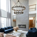 Ljojo American Industrial Style LED Pendant Light Modern Retro Candles Chandelier