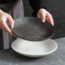 Ljojo Matte Ceramic Stone Pattern Serving Plate Dish Kitchen Tableware
