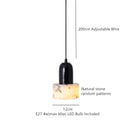 Ljojo 12cm Stone LED Pendant Lamp for Home Decor Living Dining Room