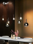 Minimalist Glass Chandelier Gesture Induction LED Lights for Home Decor by Ljojo