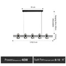 Nordic Glass Led Chandelier for Living Dining Room Kitchen - Ljojo Home Decor Lighting