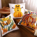 Embroidered Pumpkin Halloween Pillowcase by Ljojo - Cotton Throw Cushion Cover