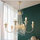 French Retro Crystal Chandelier Wall Lamp Princess Room Candle Hanging Lamp Ljojo