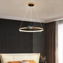 LED Gold Ring Butterfly Chandelier Pendant Light Fixture by Ljojo - Elegant Home Decor Lighting for Living Room