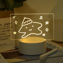 3D Night Light Strip DIY Writing Board Creative Bedside Lamp - Ljojo