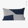 Ljojo Luxury Gray & Blue Sofa Cushion with Stitching, Square Hotel Pillow