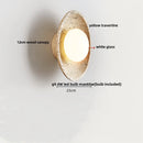Ljojo LED Wall Light with Wood Base, Natural Yellow Travertine, Modern Nordic Design