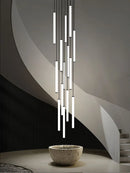 Ljojo Loft Black Chandelier for Living Room & Staircase