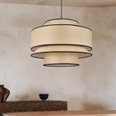 Modern Japanese Wabi Sabi Cloth Pendant Light Chandelier for Bedroom Living Rooms by Ljojo