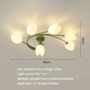 Modern Nordic Cream Chandelier Pendant Light for Living Room Bedroom by Ljojo