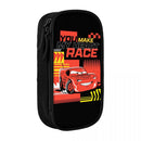 Ljojo Lightning Mcqueen Car Double Layer Pencilcase - Large Capacity Office Accessories
