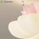 LED White Pink Crown Chandelier Ceiling Light for Living Room by Ljojo