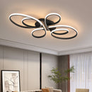 Modern Black LED Ceiling Light - Sleek Surface Mounted Fixture for Bedroom Living Room - Ljojo