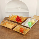 Ljojo Metal Mirror Dessert Tray, Elegant Home Decoration & Kitchen Ornament