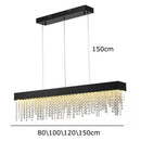 Ljojo Luxury Crystal Chandelier: Modern Dining Room Pendant Light Brushed Nickel Indoor Lighting