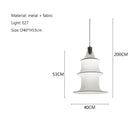 Modern Nordic Silk Long Bone LED Pendant Lights for Home Restaurant Chandelier by Ljojo