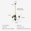 Ljojo Retro Medieval Chandelier American Vintage Rustic Pendant Light Fixture