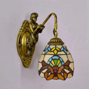 European Stained Glass Mermaid Wall Lamp for Bedroom - Ljojo Aisle Staircase Light