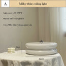 Nordic Style Milky White Glass Ceiling Lamp for Living Room by Ljojo