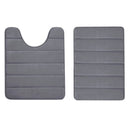 Ljojo Memory Foam Bathroom Rug Set: Non-Slip, Absorbent, Soft U-Shaped and Rectangle Mats