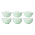 Ljojo Light Green Plastic Bowl Set with Lid for Kitchen, RV, Camping & Work
