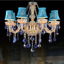 European Blue Atmosphere Villa Hotel Lobby Chandelier Crystal Pendant Lamp by Ljojo