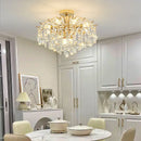 Ljojo Luxury Crystal Chandelier LED Ceiling Light for Living Room Dining Bedroom